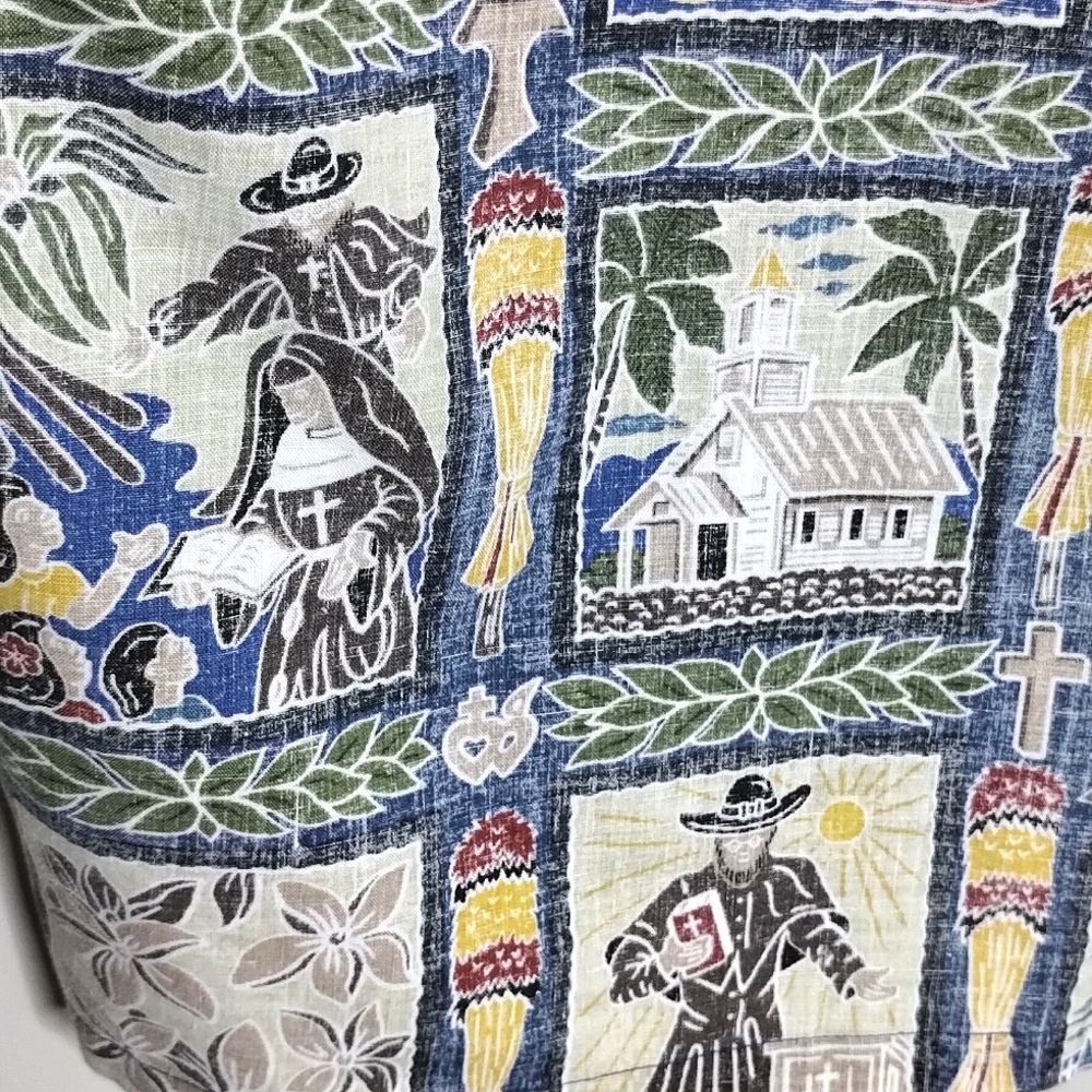 Reyn Spooner Father Damien XXL Dietrich Varez Kalaupapa Aloha Hawaiian Shirt - Picture 6 of 10